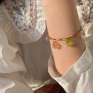 3/$30 Colorful Beaded Flower Dainty Y2K Bracelet